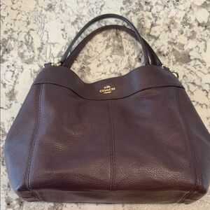 Coach Dark Brown Leather Shoulder Bag